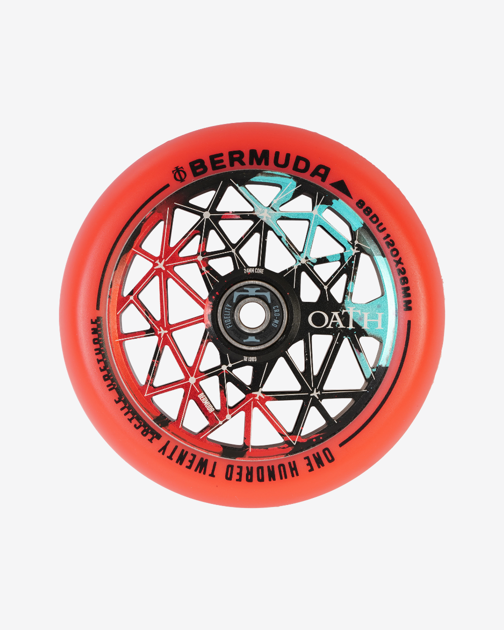 Oath Components | Bermuda 110mm Wheels | Black/Teal/Red