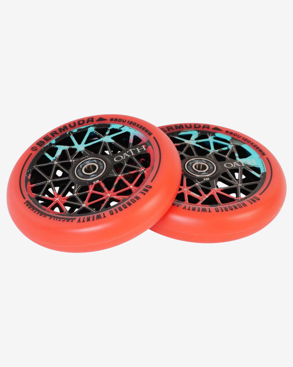 Oath Components | Bermuda 120mm Wheels | Black/Teal/Red