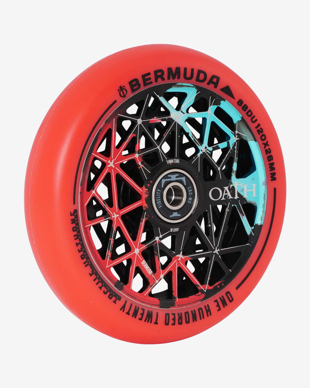 Oath Components | Bermuda 110mm Wheels | Black/Teal/Red