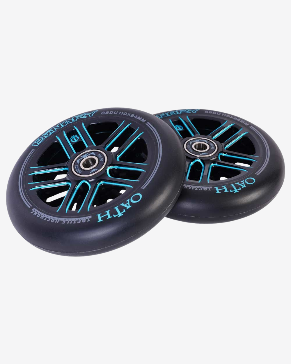 Oath Components | Binary 110mm x 24mm Wheels | Black/Blue