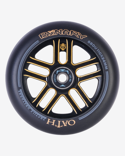 Oath Components | Binary 110mm x 24mm Wheels | Black/Orange