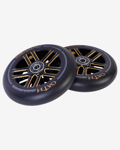 Oath Components | Binary 110mm x 24mm Wheels | Black/Orange