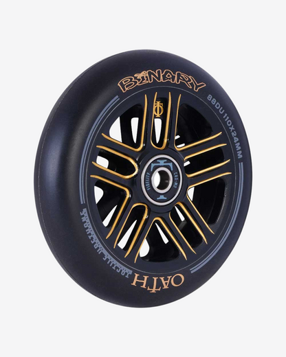 Oath Components | Binary 110mm x 24mm Wheels | Black/Orange