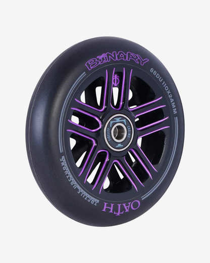 Oath Components | Binary 110mm x 24mm Wheels | Black/Purple