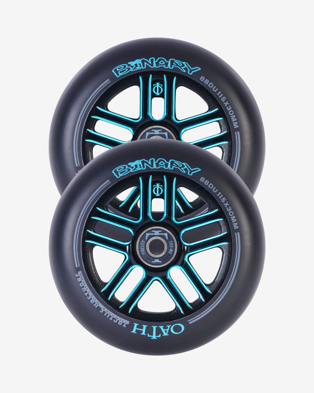 Oath Components | Binary 115mm x 30mm Wheels | Black/Blue
