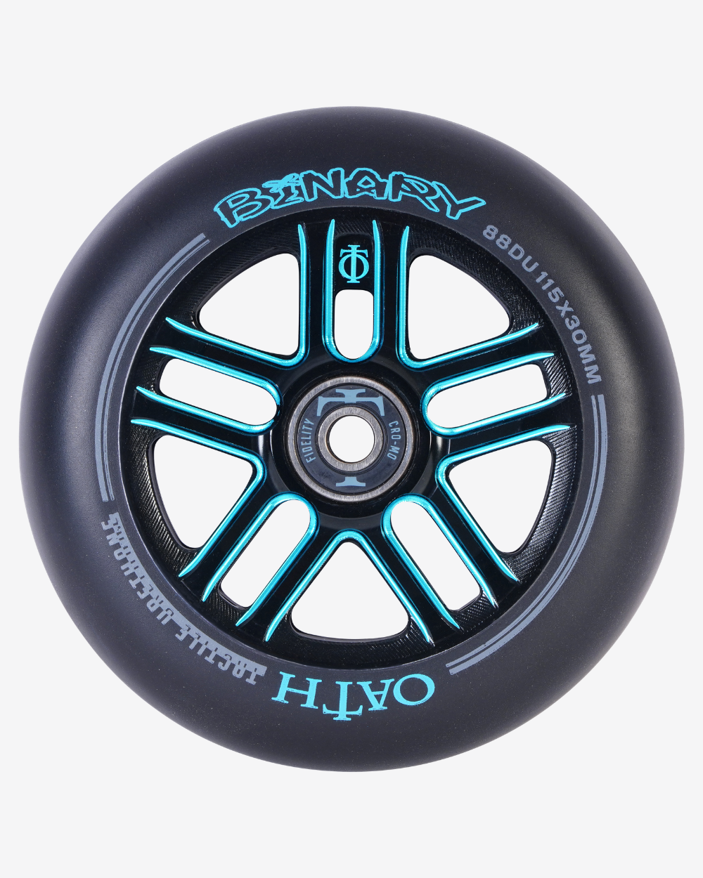 Oath Components | Binary 115mm x 30mm Wheels | Black/Blue