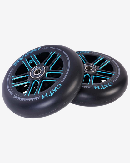 Oath Components | Binary 115mm x 30mm Wheels | Black/Blue