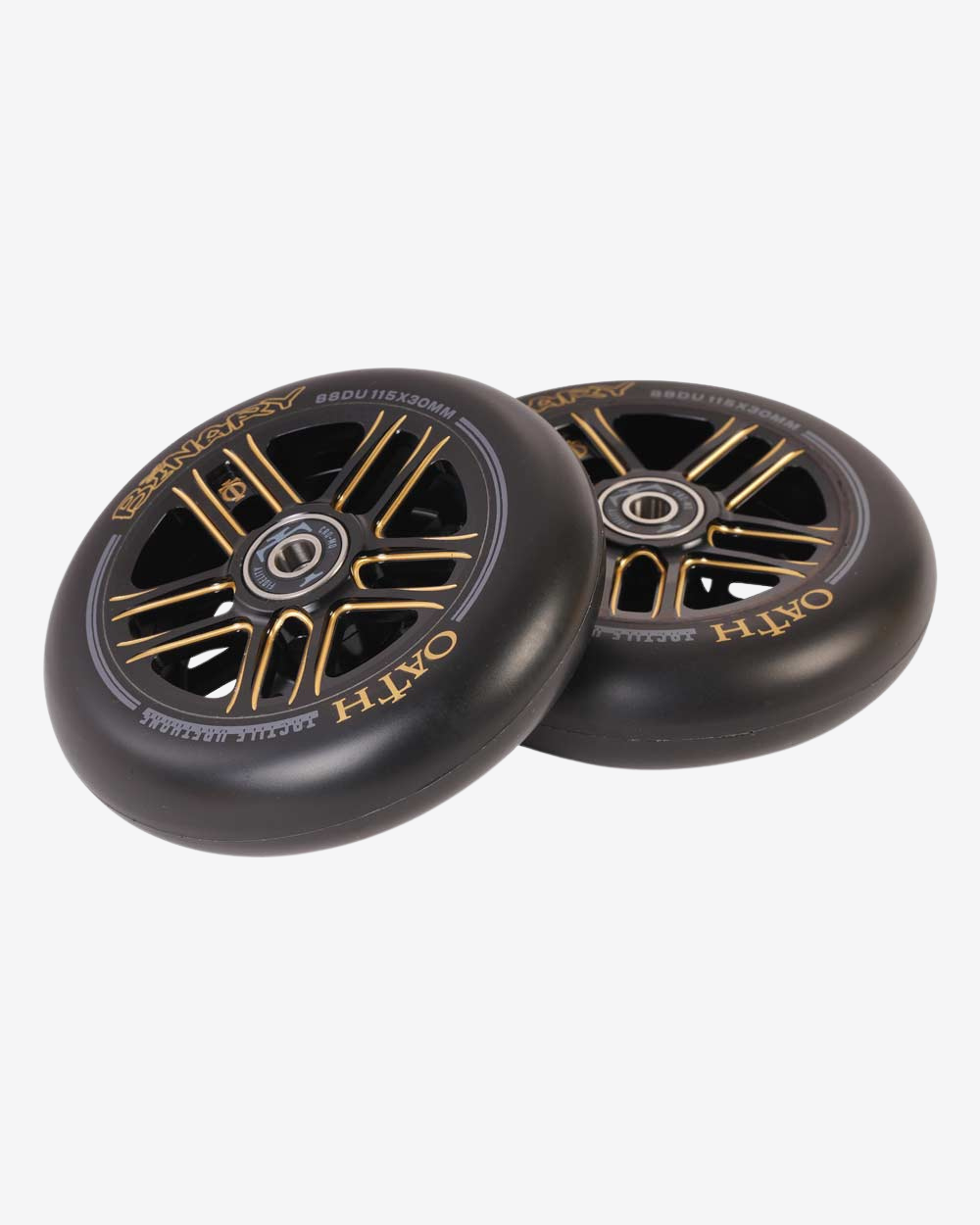 Oath Components | Binary 115mm x 30mm Wheels | Black/Orange