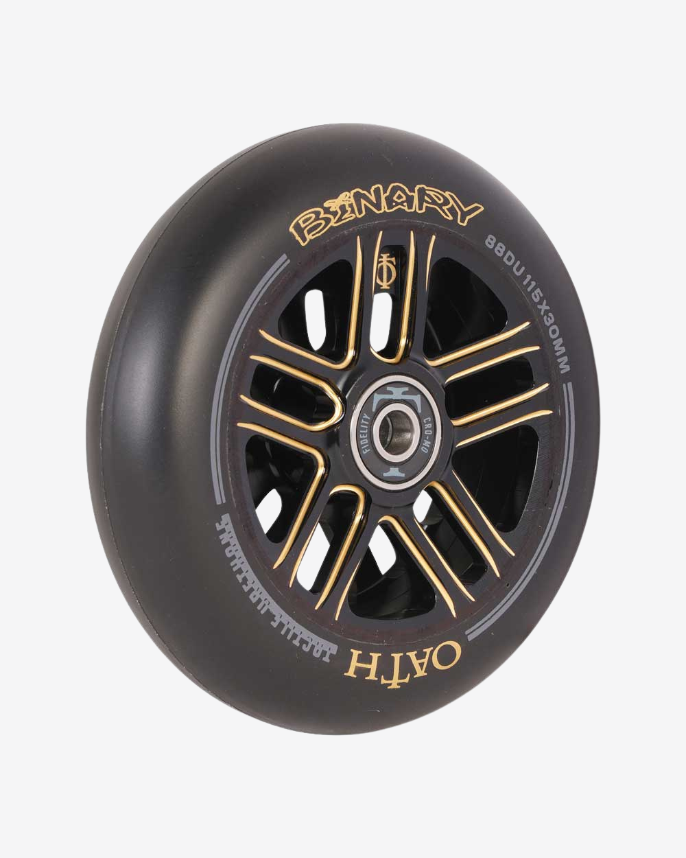 Oath Components | Binary 115mm x 30mm Wheels | Black/Orange