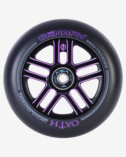 Oath Components | Binary 115mm x 30mm Wheels | Black/Purple
