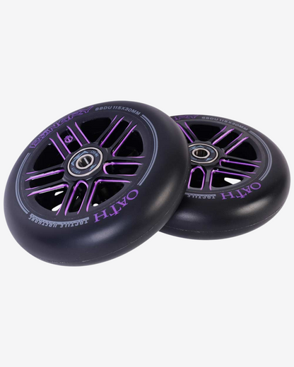 Oath Components | Binary 115mm x 30mm Wheels | Black/Purple
