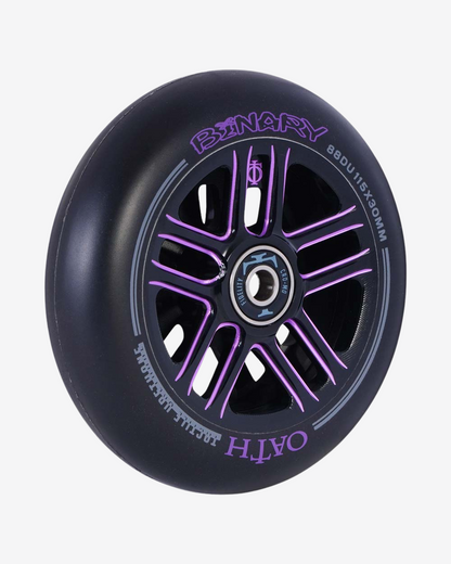 Oath Components | Binary 115mm x 30mm Wheels | Black/Purple