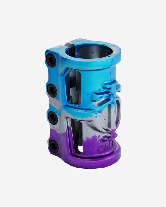 Oath Components | Cage V2 Alloy 4 Bolt SCS Clamp | Blue/Purple/Titanium