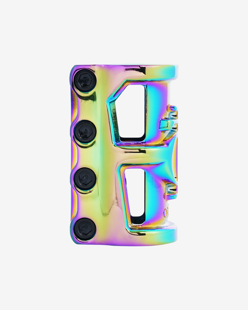 Oath Components | Cage V2 Alloy 4 Bolt SCS Clamp | Neo Chrome