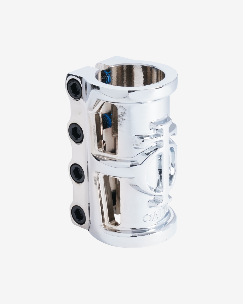 Oath Components | Cage V2 Alloy 4 Bolt SCS Clamp | Neo Silver