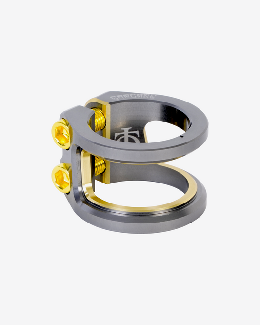 Oath Components | Carcass 2 Bolt Clamp | Gold/Titanium