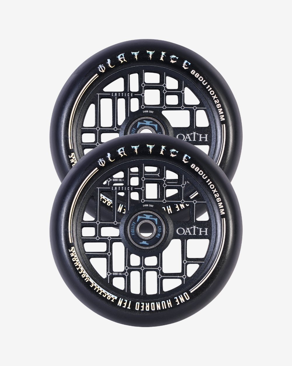 Oath Components | Lattice | 110mm x 24mm Wheels | Black/Black