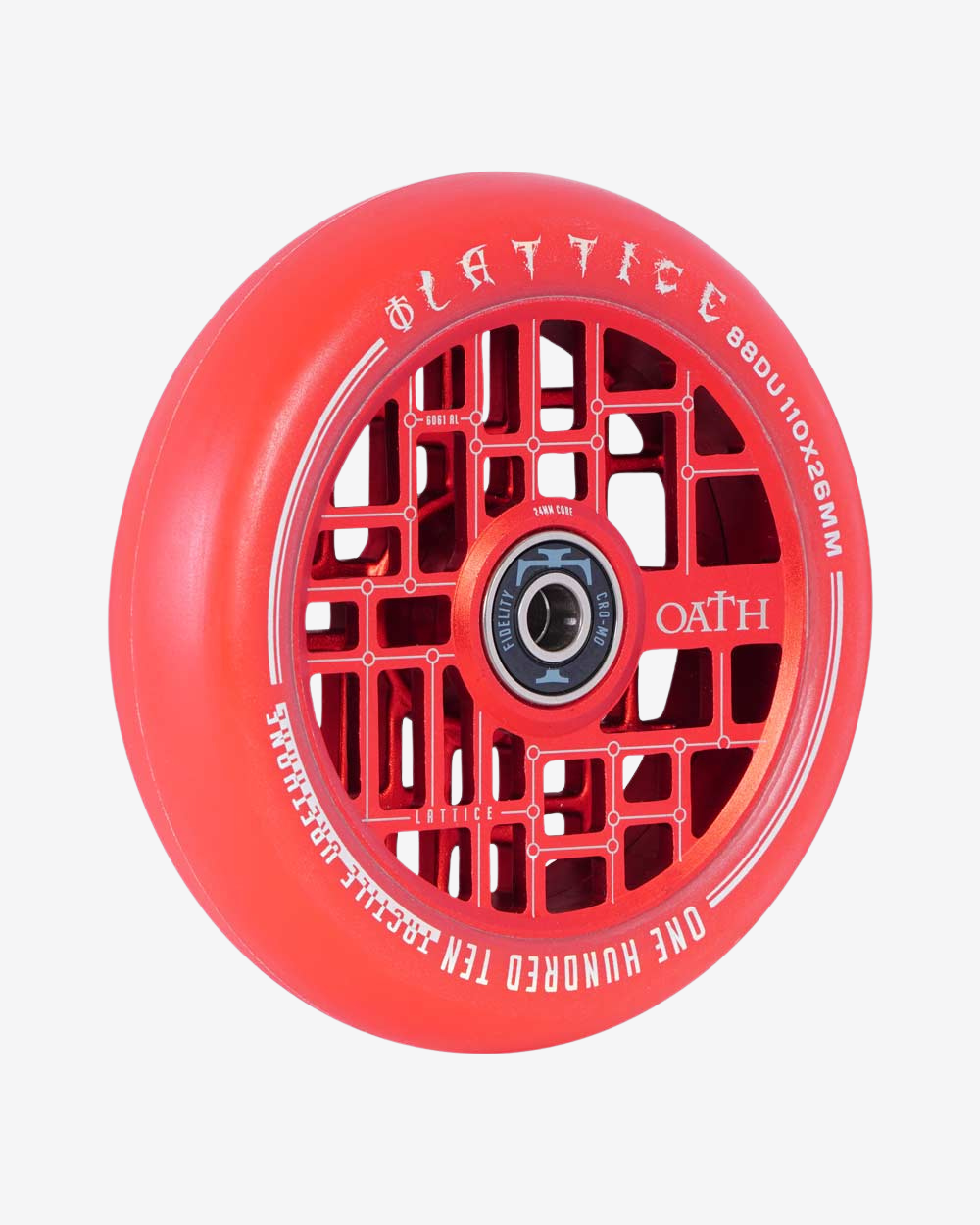 Oath Components | Lattice | 110mm x 24mm Wheels | Red/Red