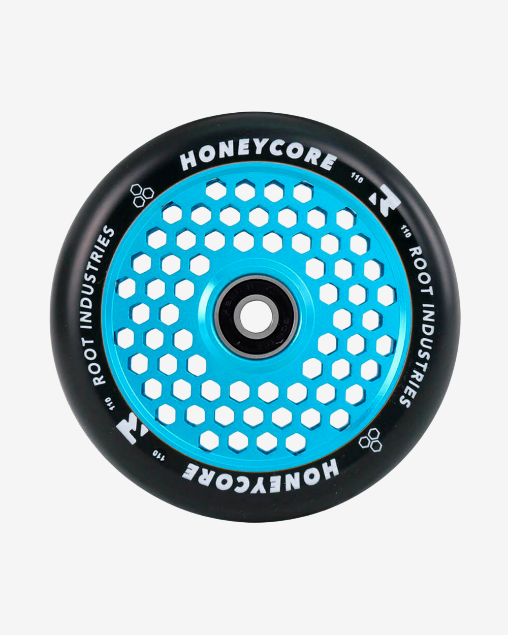 Root Industries Honeycore Wheels 110mm | Black / Sky Blue