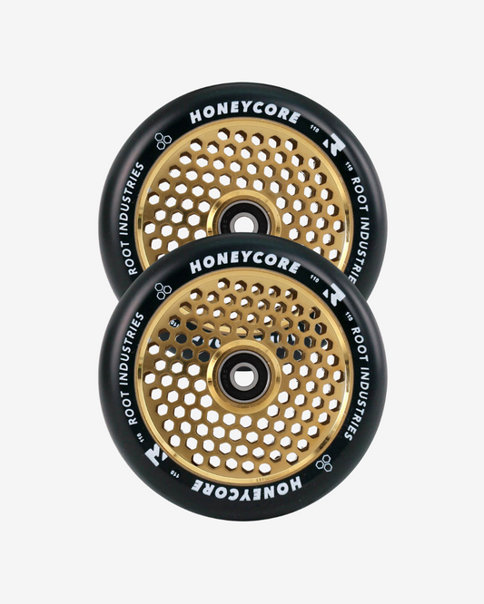 Root Industries Honeycore Wheels 110mm | Black / Gold