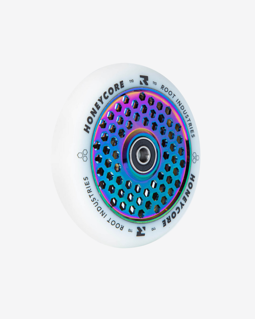 Root Industries Honeycore Wheels 110mm | White/Rocket Fuel