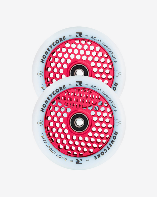 Root Industries Honeycore Wheels 110mm | White / Red