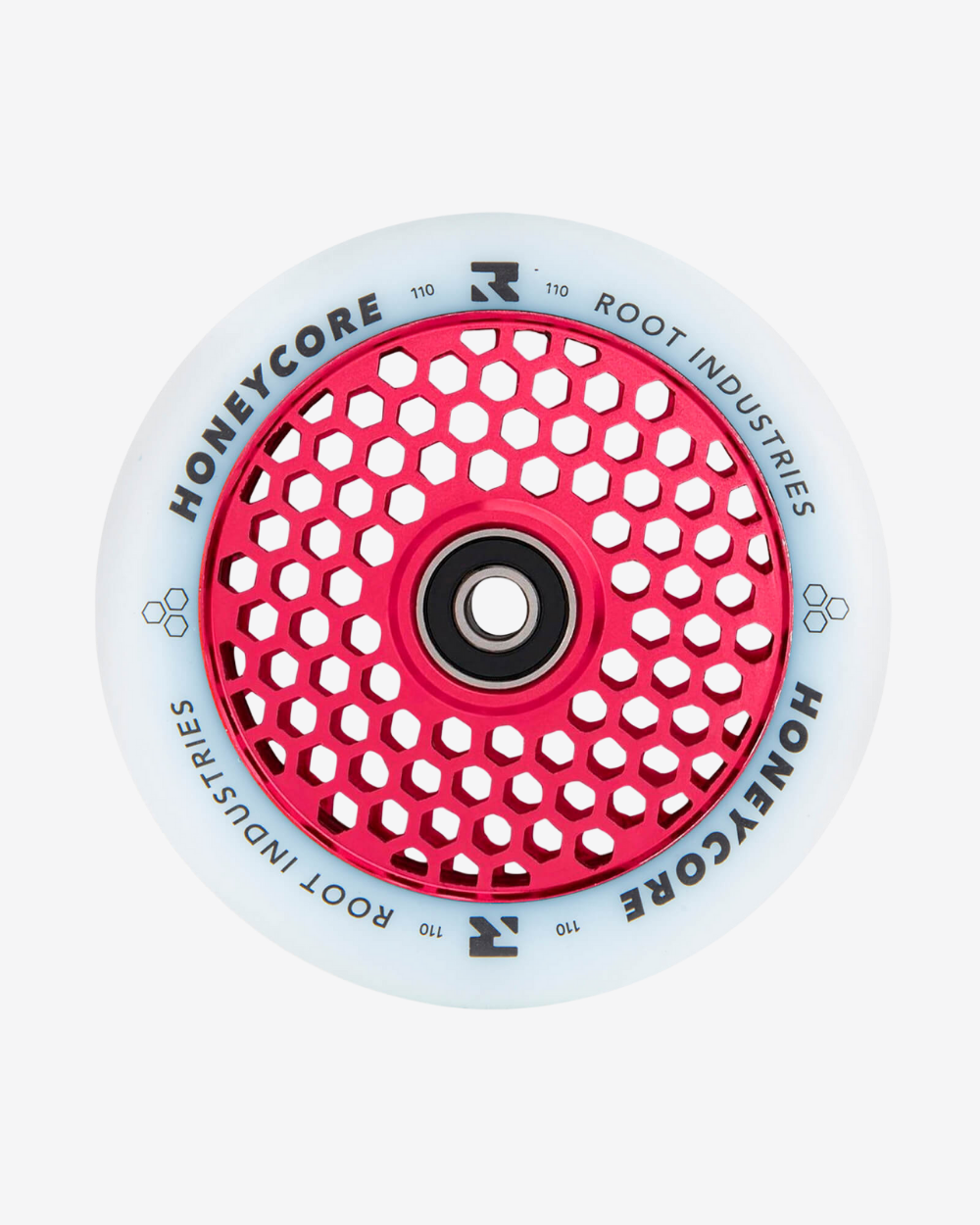 Root Industries Honeycore Wheels 110mm | White / Red