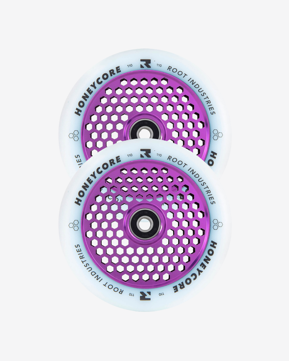 Root Industries Honeycore Wheels 110mm | White / Purple