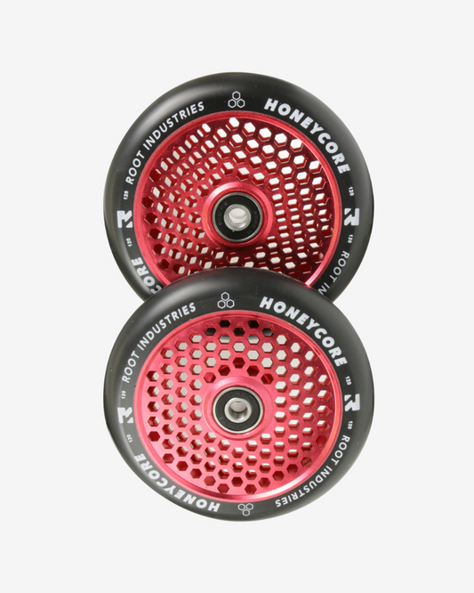 Root Industries Honeycore Wheels 120mm | Black / Red