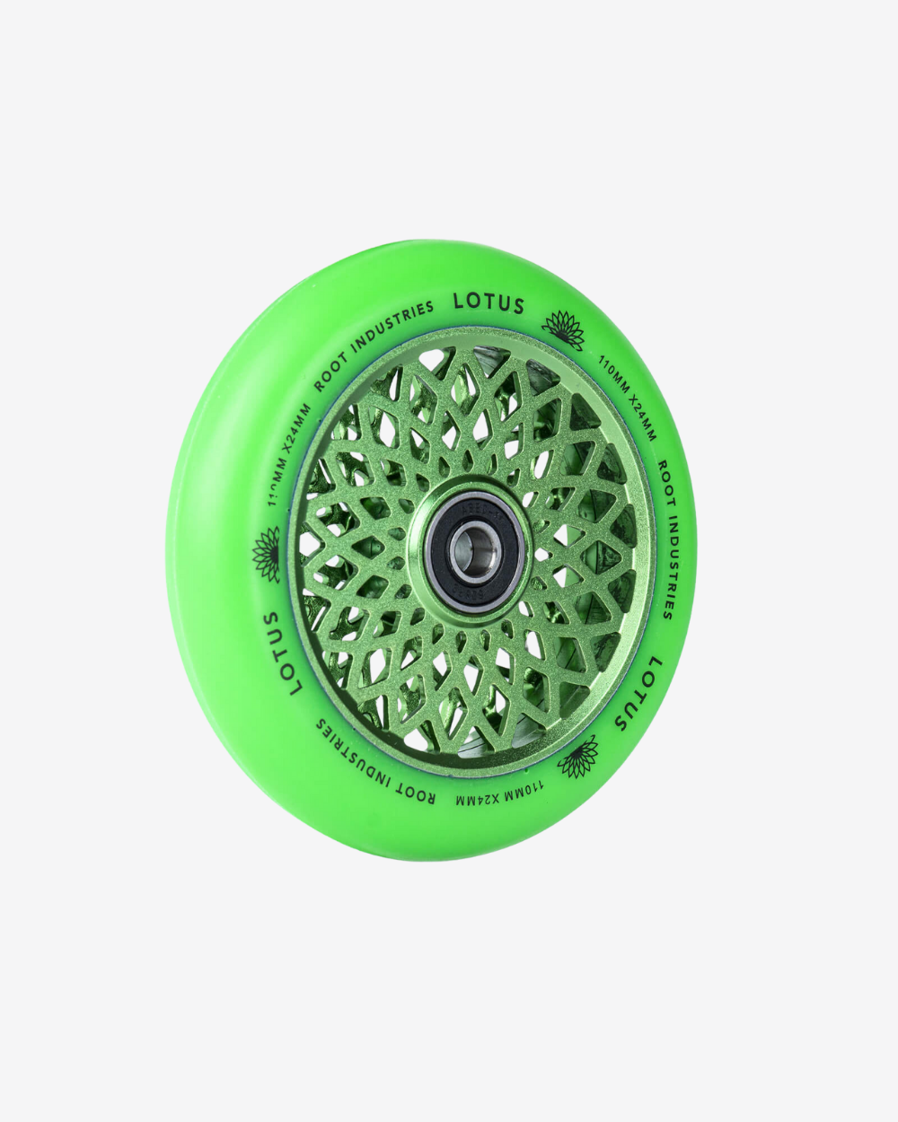 Root Industries Lotus Wheels 110mm | Green / Green