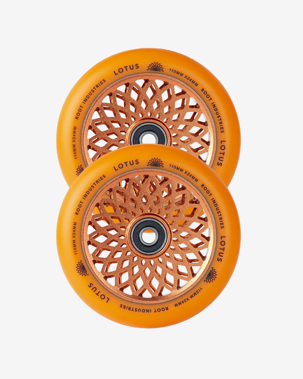 Root Industries Lotus Wheels 110mm | Orange / Orange