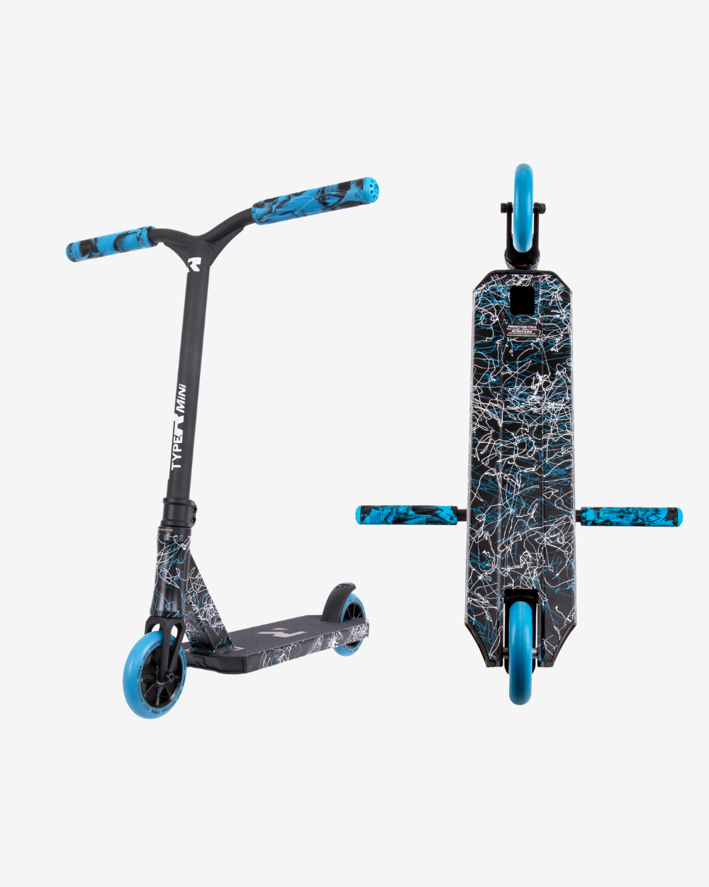 Root Industries Type R Mini Pro Model Scooter | Blue Splatter