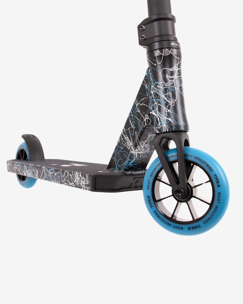 Type R Ranbow Scooter Root Industries Type R Mini Pro Model Scooter | Blue Splatter – Scooter ...