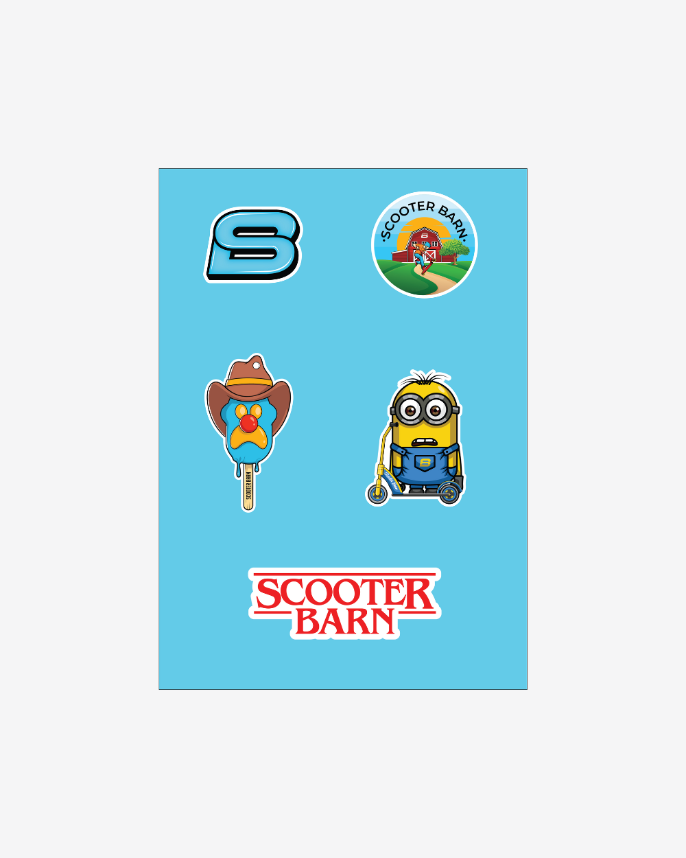 Scooter Barn Sticker Sheet