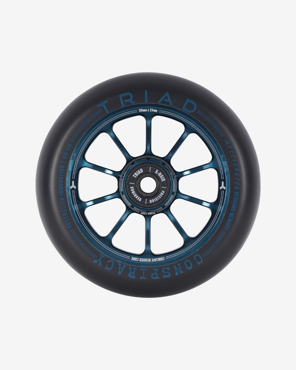 Triad Conspiracy Wheels 110mm x 24mm | Ano Blue