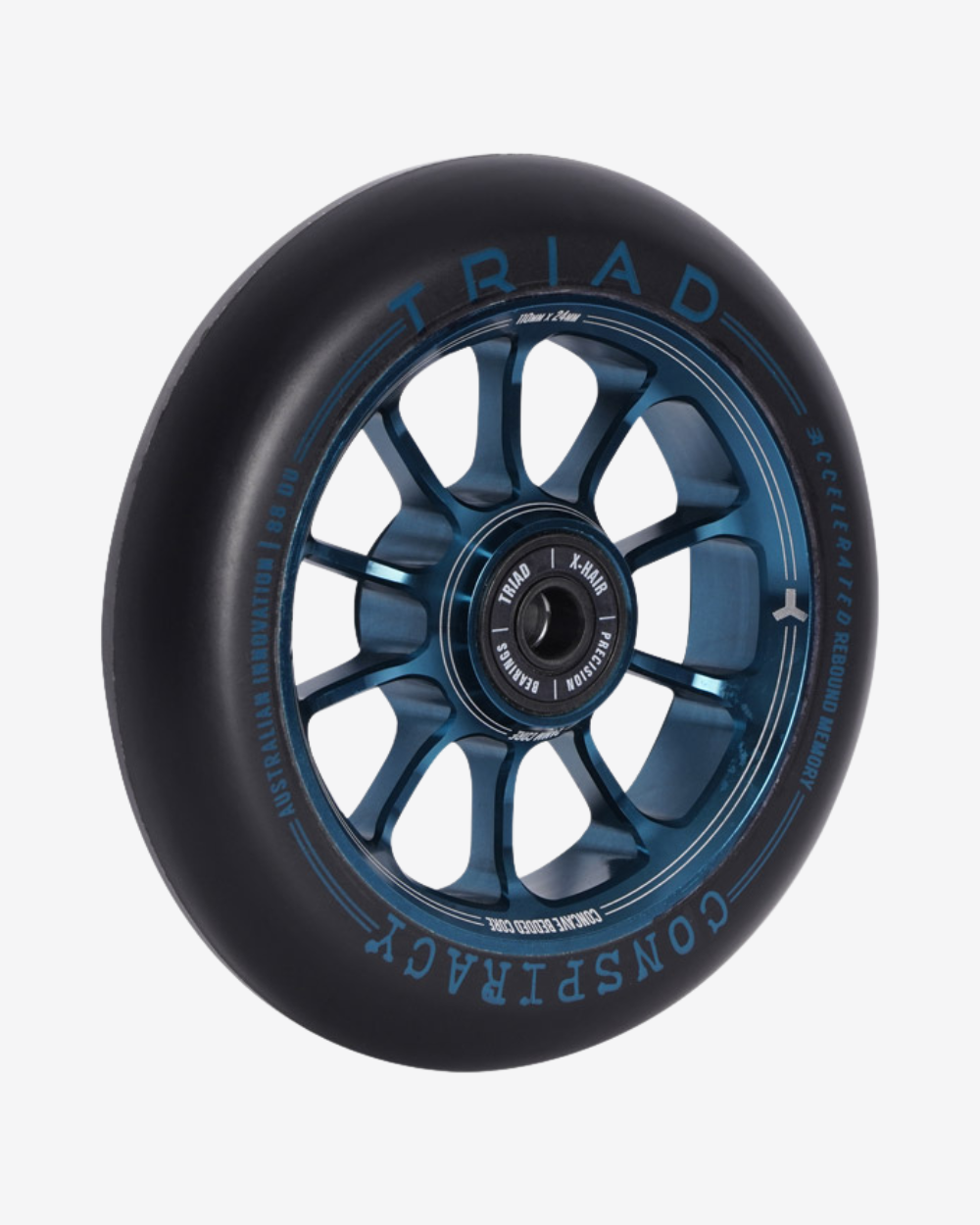 Triad Conspiracy Wheels 110mm x 24mm | Ano Blue