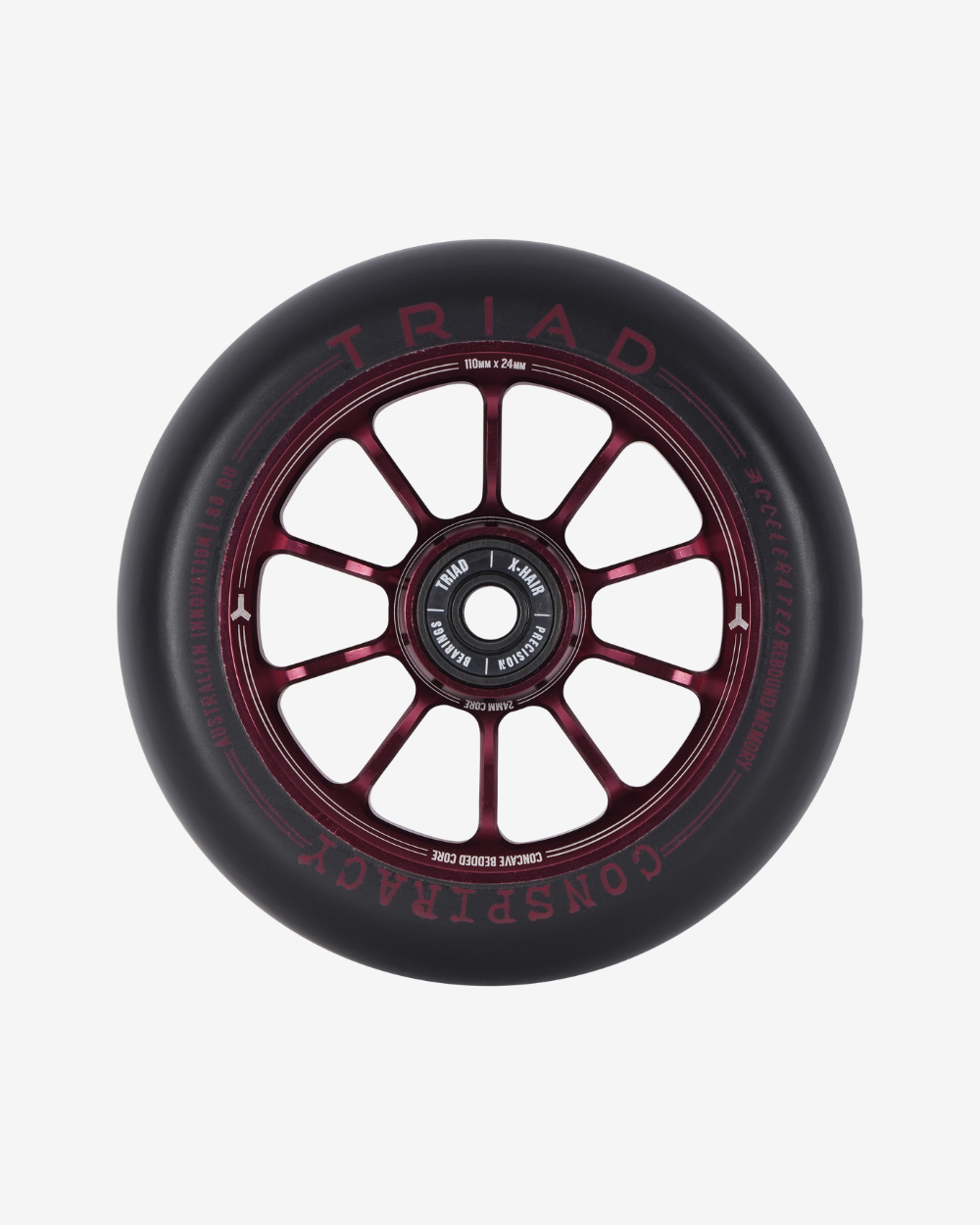 Triad Conspiracy Wheels 110mm x 24mm | Ano Red