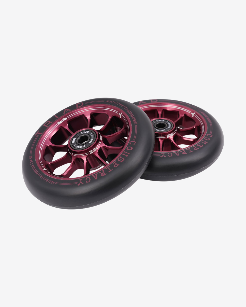 Triad Conspiracy Wheels 110mm x 24mm | Ano Red