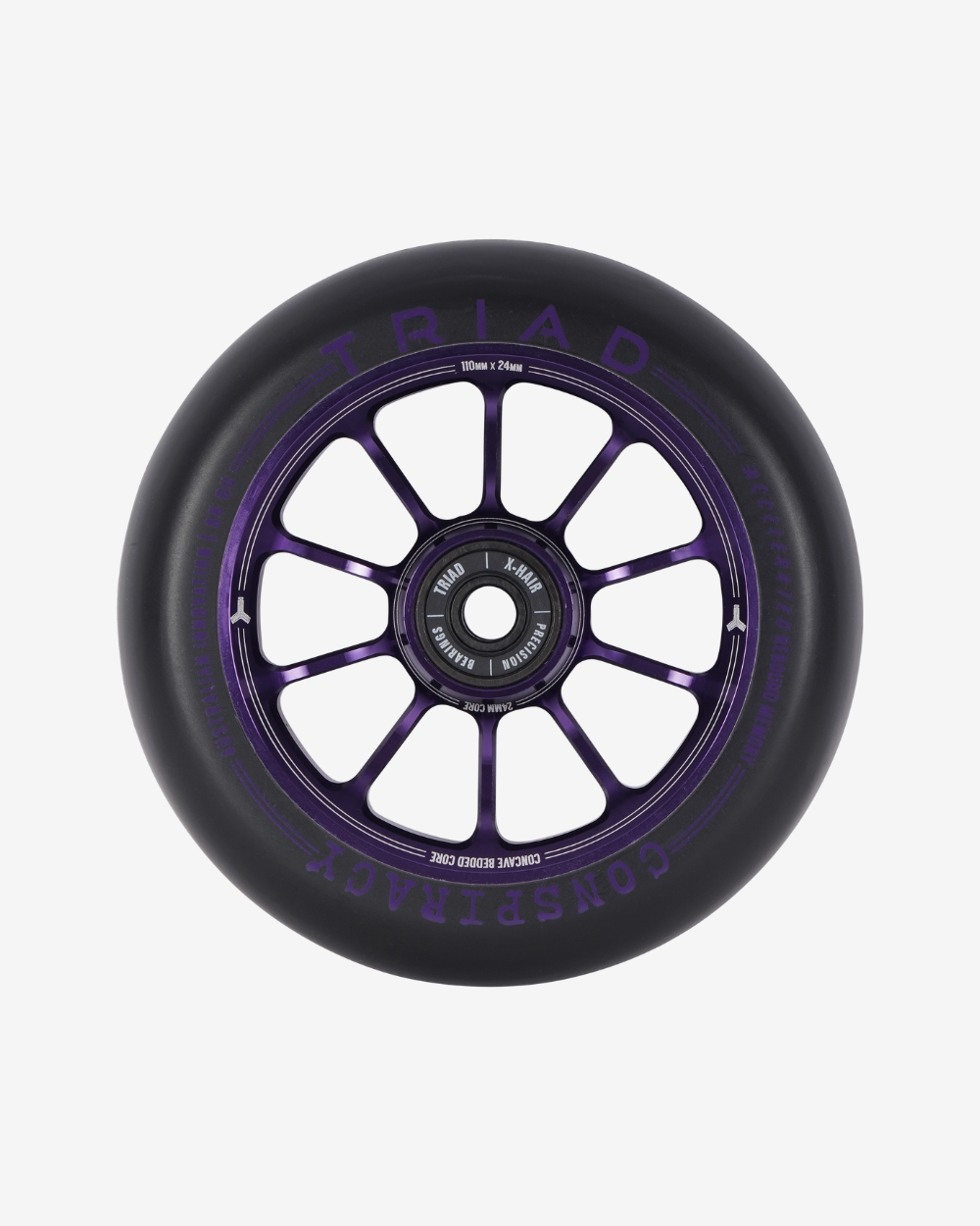 Triad Conspiracy Wheels 110mm x 24mm | Ano Purple