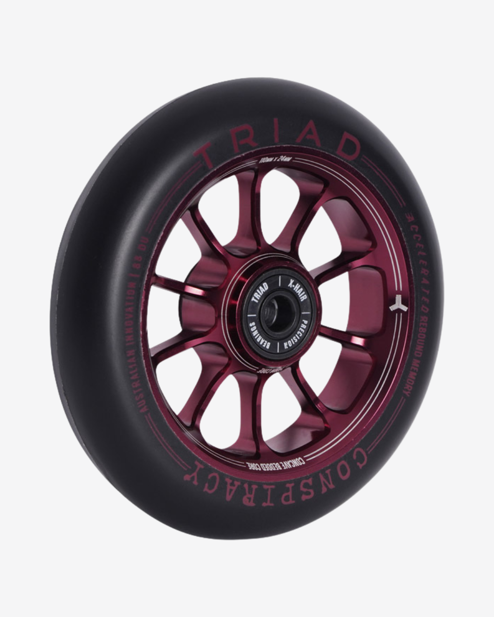 Triad Conspiracy Wheels 110mm x 24mm | Ano Red