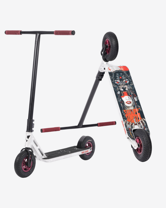 Triad Shape Shifter Dirt Scooter | Stone/Black/Red