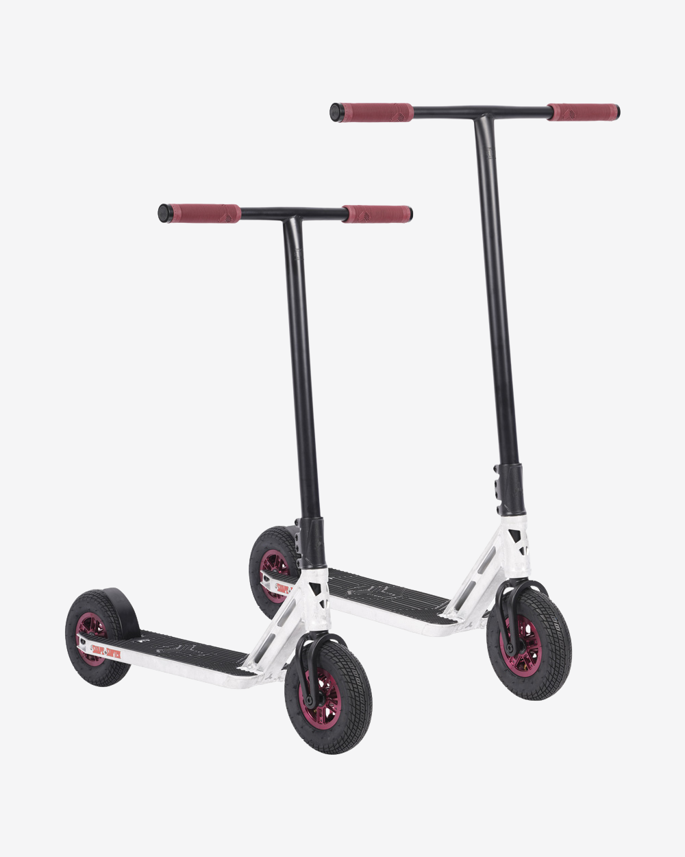 Triad Shape Shifter Dirt Scooter | Stone/Black/Red