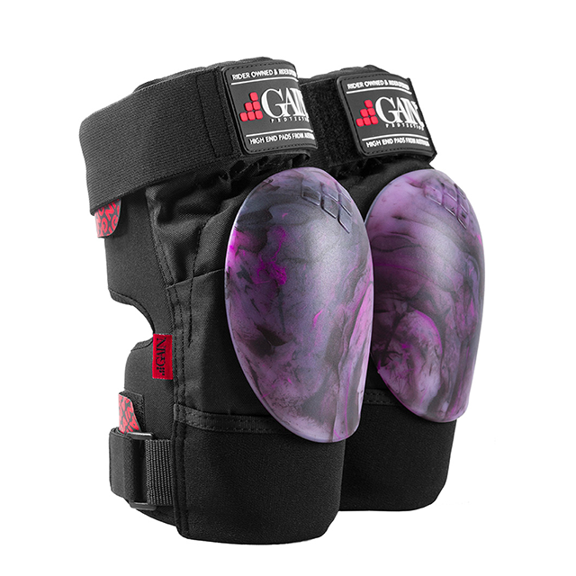 GAIN Protection | The Shield Hard Shell | Knee Pads | Purple Swirl